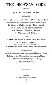 Tapa de The Highway code of the state of New York