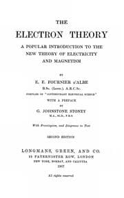 Tapa de The electron theory