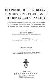 Tapa de Compendium of regional diagnosis in affections of the brain and spinal cord