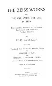 Tapa de The Zeiss works and the Carl-Zeiss stiftung in Jena