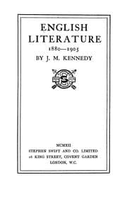 Tapa de English literature, 1880-1905