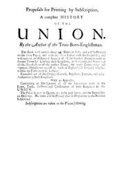 Tapa de Proposals for printing by subscription, a compleat history of the Union