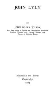 Tapa de John Lyly