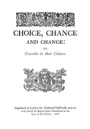 Tapa de "Choice, chance and change" (1606)