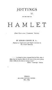 Tapa de Jottings on the text of Hamlet