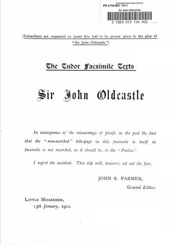 Tapa de Sir John Oldcastle