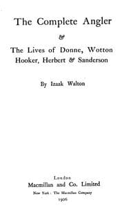 Tapa de The complete angler & the lives of Donne, Wooton, Hooker, Herbert & Sanderson