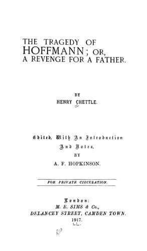 Tapa de The tragedy of Hoffmann