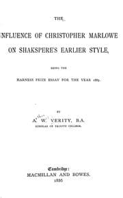 Tapa de The influence of Christopher Marlowe on Shakespeare's earlier style