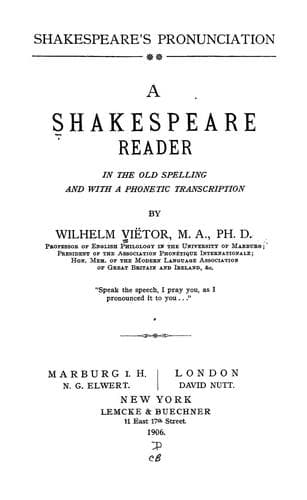 Tapa de Shakespeare, pronunciation
