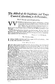 Tapa de The address of the majestrates and Town council of Aberdeen to the Pretender