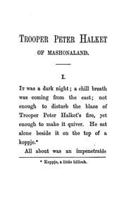 Tapa de Trooper Peter Halket of Mashonaland
