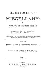 Tapa de The old book collector's miscellany