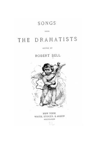 Tapa de Songs from the dramatists