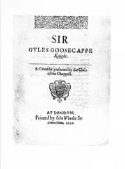 Tapa de Sir Giles Goosecap. 1606