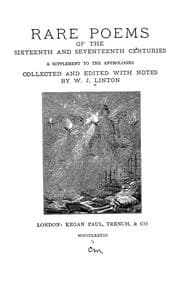 Tapa de Rare poems of the sixteenth and seventeenth centuries