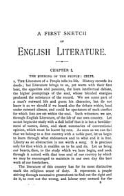 Tapa de A first sketch of English literature