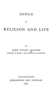 Tapa de Songs of religion and life
