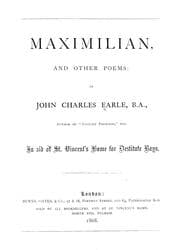 Tapa de Maximilian, and other poems