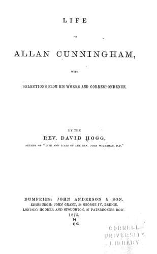 Tapa de Life of Allan Cunningham