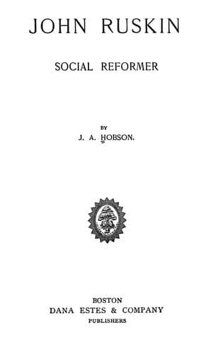 Tapa de John Ruskin, social reformer