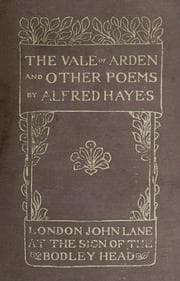 Tapa de The vale of Arden, and other poems