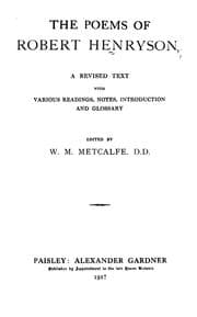 Tapa de The poems of Robert Henryson
