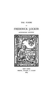 Tapa de The poems of Frederick Locker