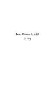 Tapa de James Clarence Mangan