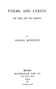 Tapa de Poems and lyrics of the joy of earth