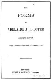 Tapa de The poems of Adelaide A. Procter
