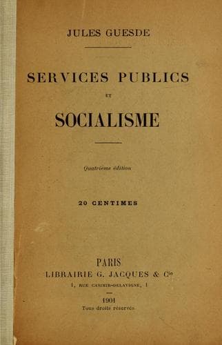 Tapa de Services publics et socialisme