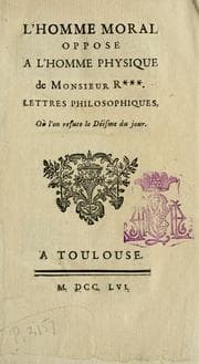 Tapa de L'homme moral opposé a l'homme physique de Monsieur R***