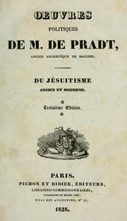 Tapa de Oeuvres politiques de M. de Pradt