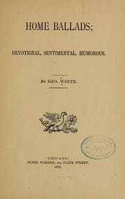 Tapa de Home ballads; devotional, sentimental, humorous