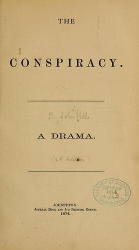 Tapa de The conspiracy