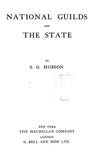 Tapa de National guilds and the state