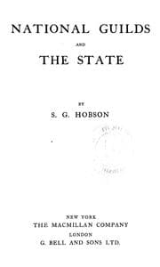 Tapa de National guilds and the state