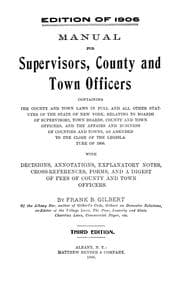Tapa de Manual for supervisors, county and town officers