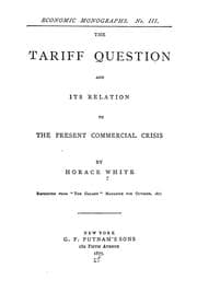 Tapa de The tariff question and its relation to the present commercial crisis
