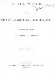 Tapa de In the woods with Bryant, Longfellow and Halleck