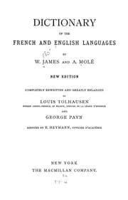 Tapa de Dictionary of the French and English languages