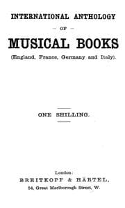 Tapa de International anthology of musical books