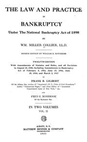 Tapa de The law and practice in bankruptcy under the national Bankruptcy acts of 1898