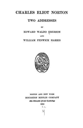 Tapa de Charles Eliot Norton