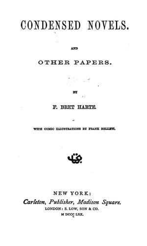Tapa de Condensed novels and other papers