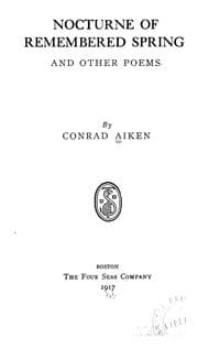 Tapa de Nocturne of remembered spring, and other poems