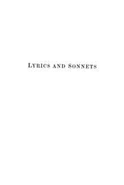 Tapa de Lyrics and sonnets