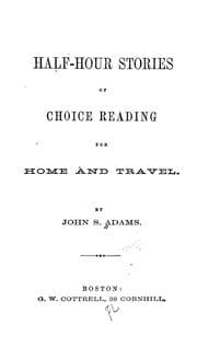Tapa de Half-hour stories of choice reading for home and travel