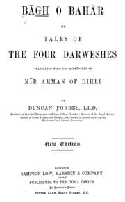 Tapa de Bāgh o bahār, or, Tales of the four Darweshes